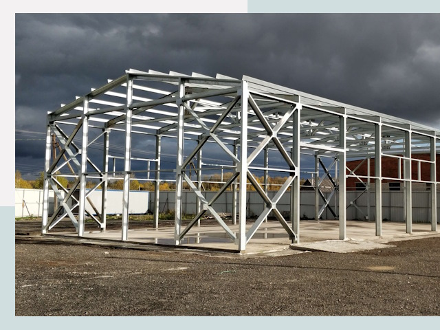 Двускатные ангары в Торжок от 613 руб. за квадрат