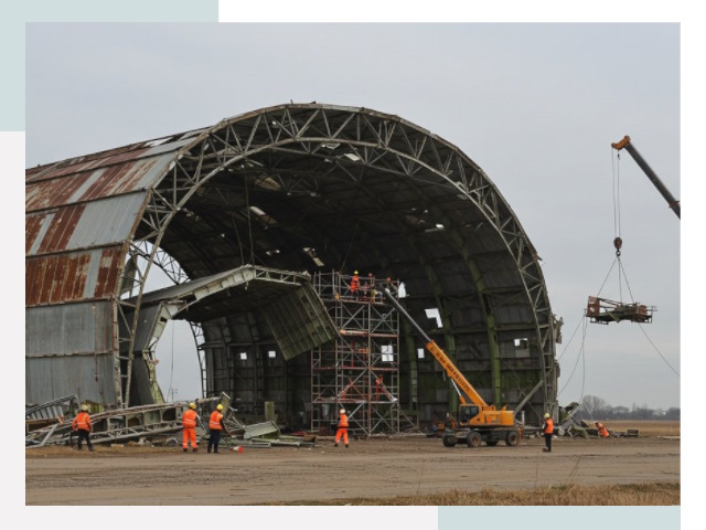 Демонтаж ангаров в Торжке